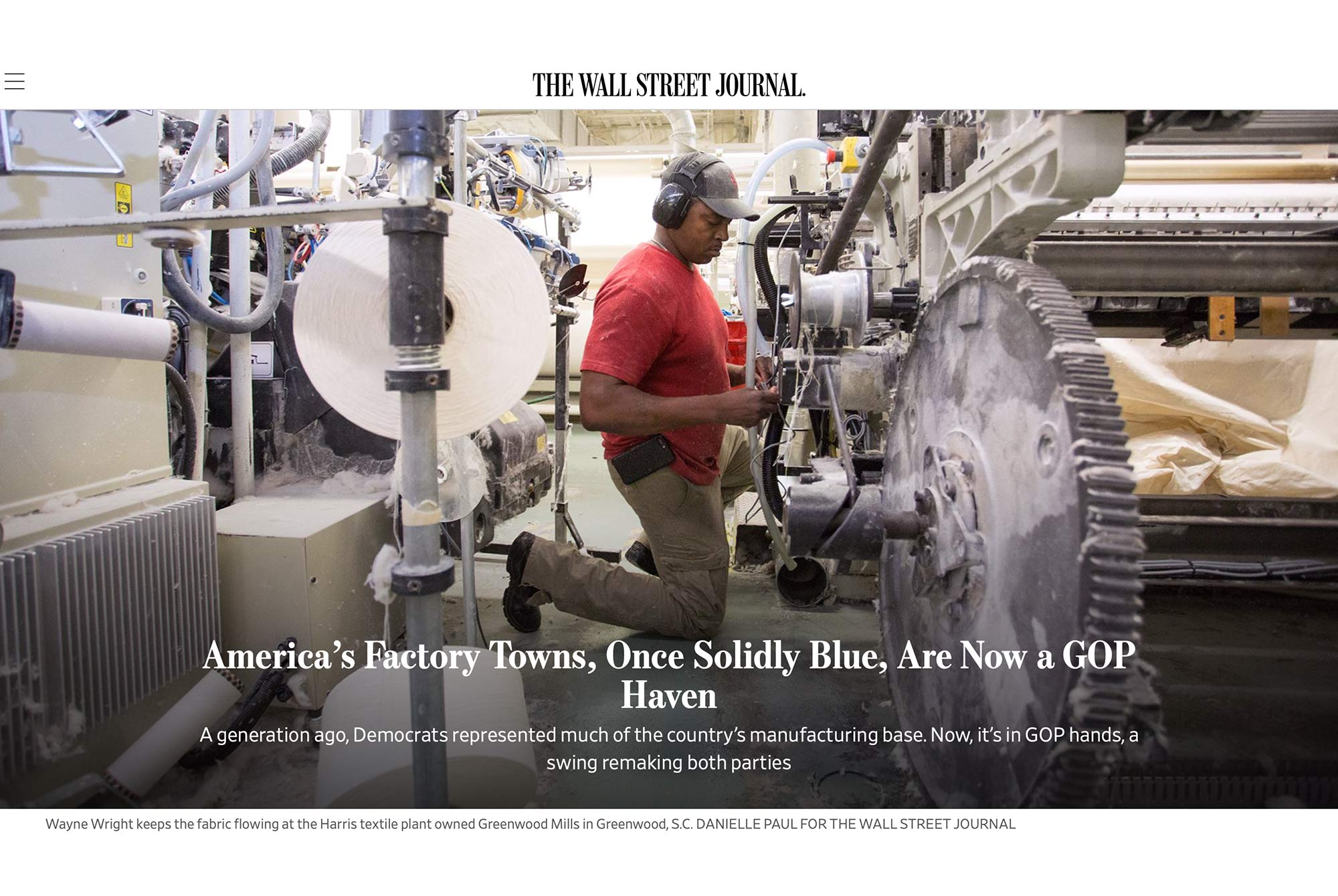 Documentary Photojournalism by photographer, Danielle Paul, for The Wall Street Journal.